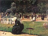Charles Courtney Curran In the Luxembourg Garden painting